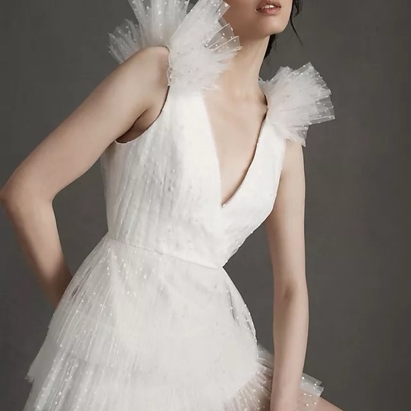 ML Monique Lhuillier Perrie Dress In White - Picture 4 of 5